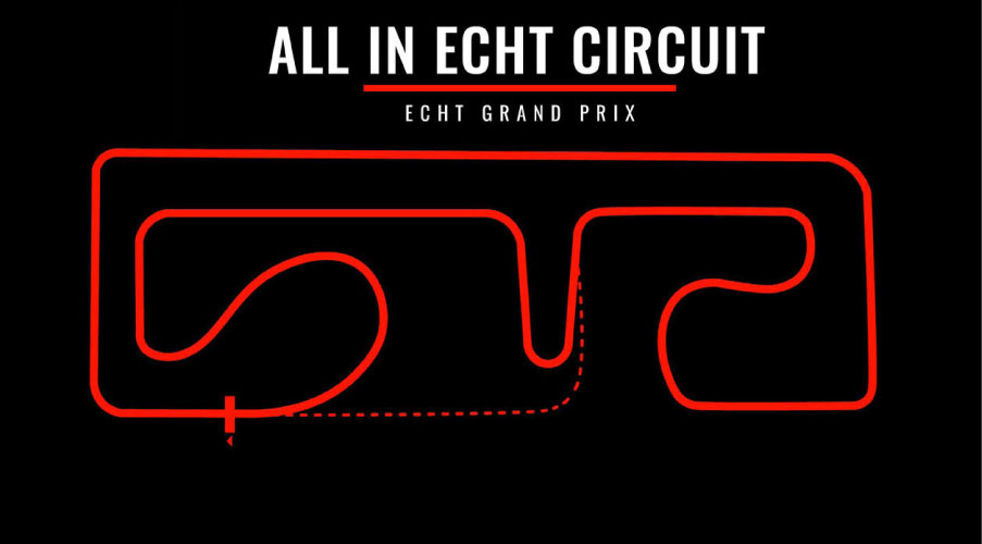 Streckenplan der Kartbahn bei All in Echt